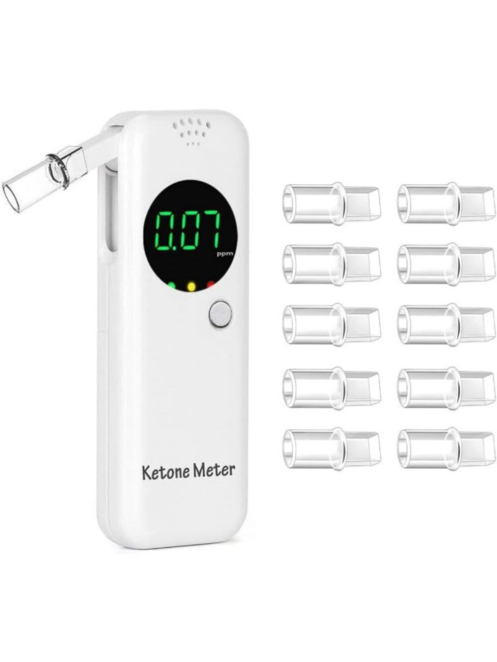Ketone Breath Meter - 0-99 PPM, 6 Reading Ranges for Accurate Ketosis Monitoring